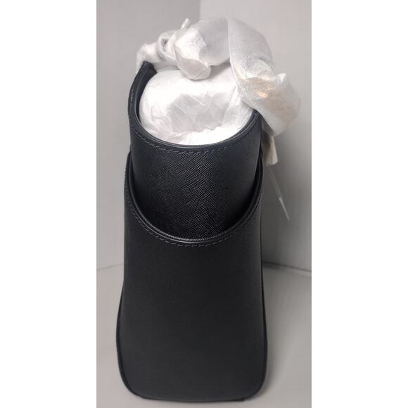 $558 Michael Kors Jet Set Travel Chain Leather Shoulder Tote Black Large NEW - Picture 5 of 11